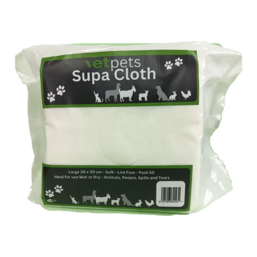 VetPets Supa Cloths – Disposable Hygiene Cloths (Pack of 50)